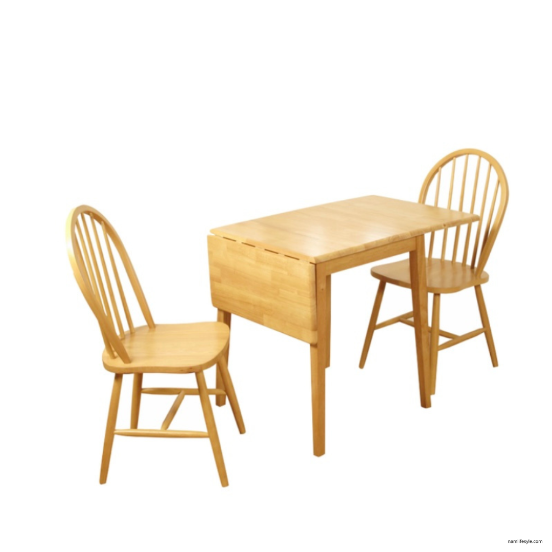 Kitchen drop leaf dining table and 2 chairs