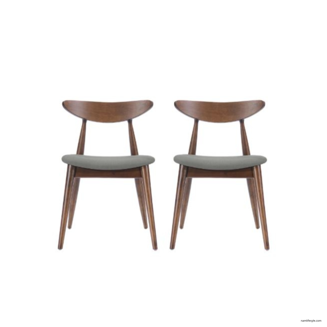 Wood dinning chair set 2