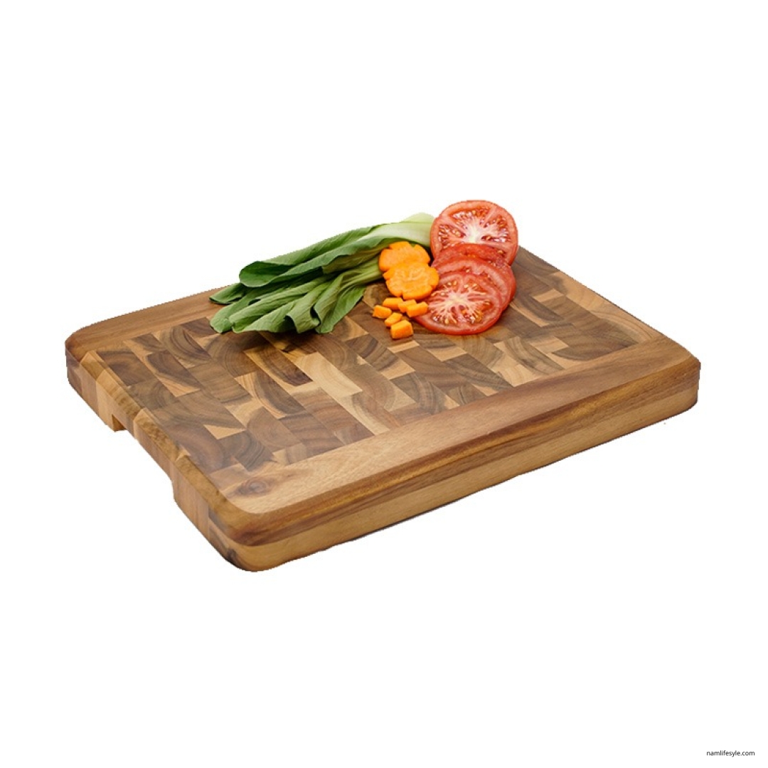 Rect. End grained Cutting board, NC stained color.