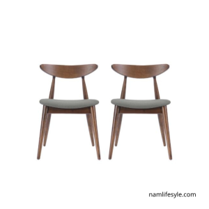Wood dinning chair set 2