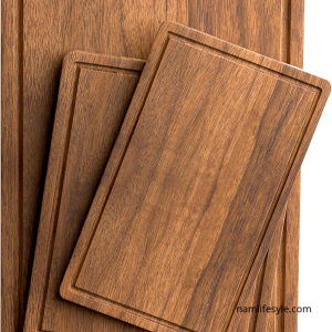 Acacia Wood Cutting Boards Set of 3 for Kitchen