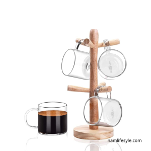 Coffee Mug Tree with 6 Hooks Mug Tree Stand 320x125mm